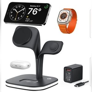 EXW Wireless Charging Station for Magsafe Charger,Charging Station Black